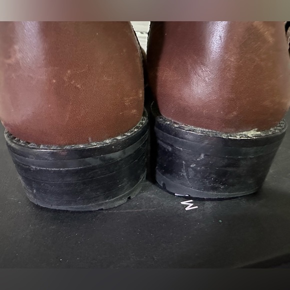 Marc jacobs brown buckle short booties lugged style sole size 9 - Picture 3 of 7